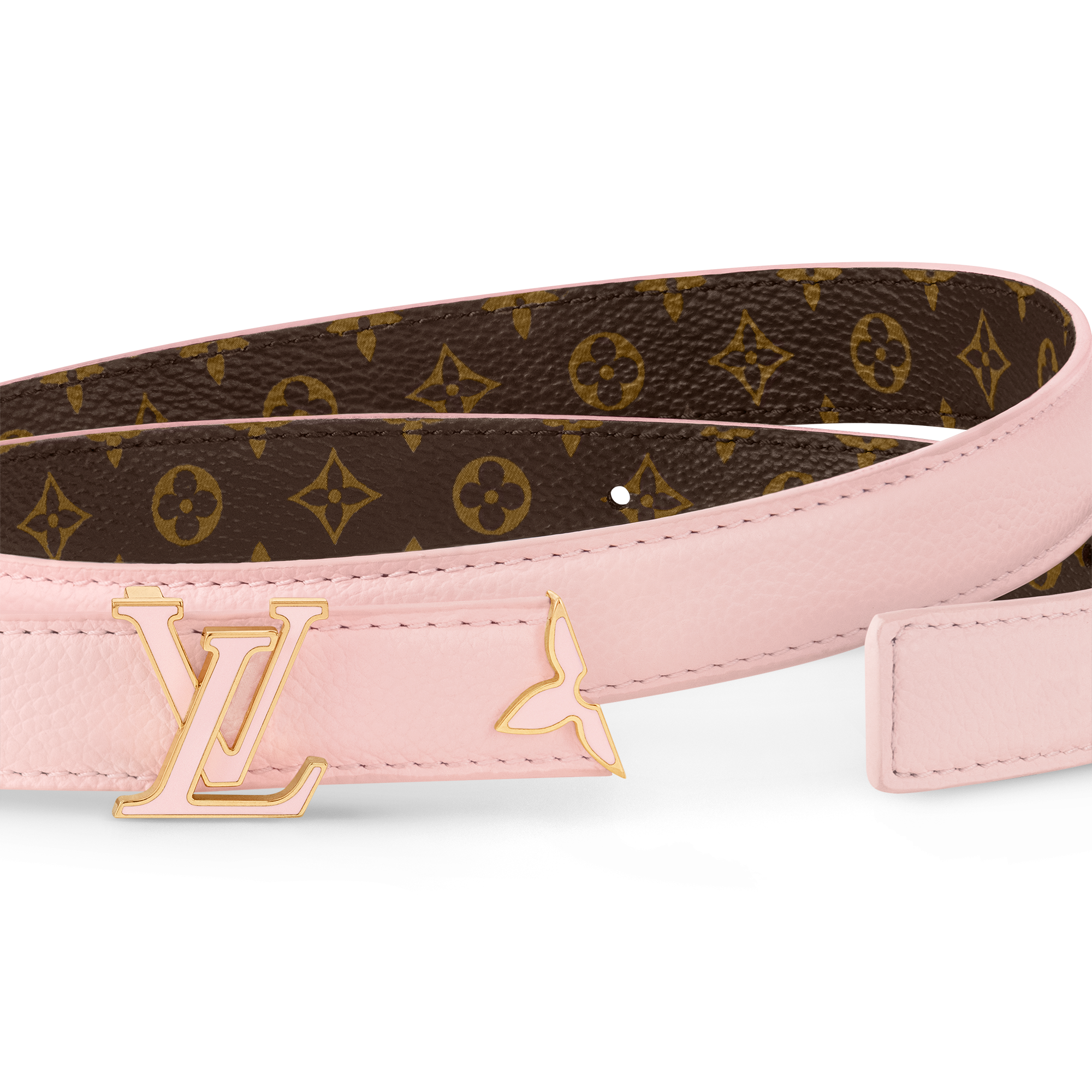 Louis Vuitton ピンクレザーベルト 90/36 Men's LV Pyramide 40mm reversible belt | LOUIS VUITTON | 24S